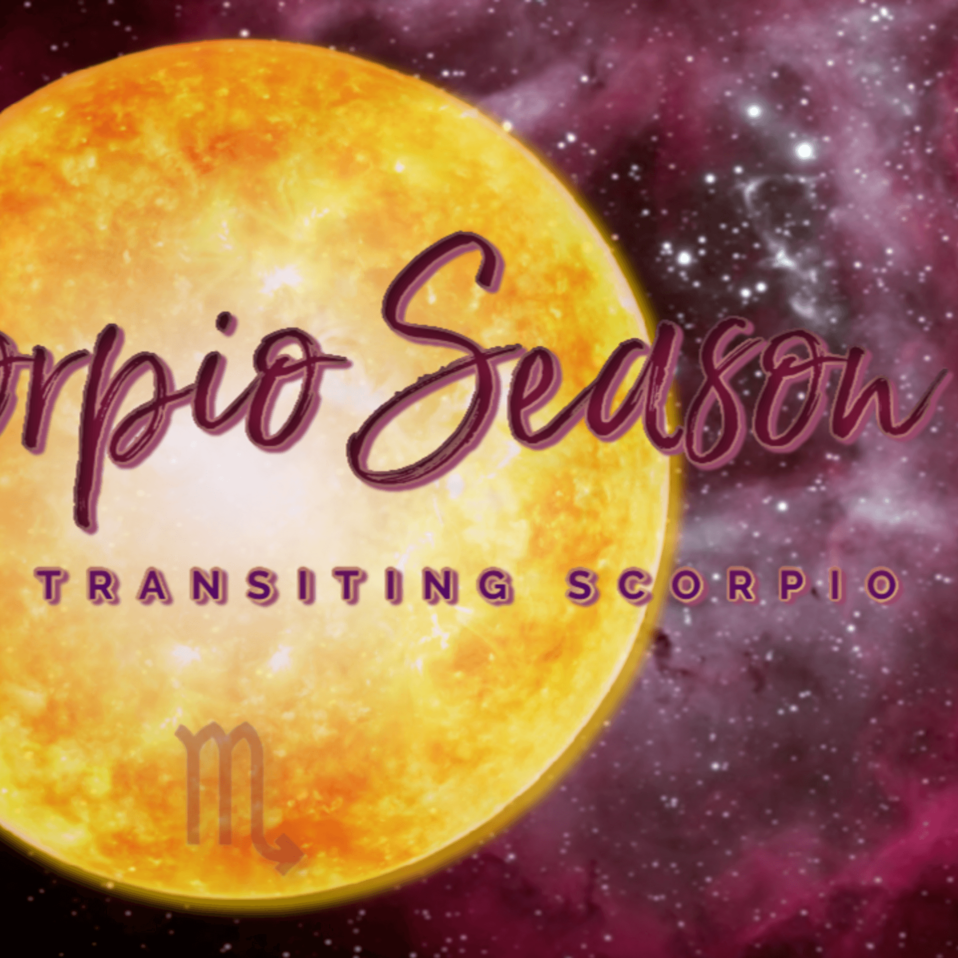 ☉Sun transiting Scorpio ♏︎